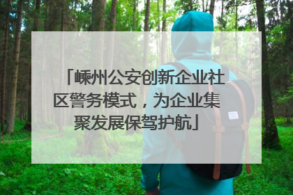 嵊州公安创新企业社区警务模式，为企业集聚发展保驾护航