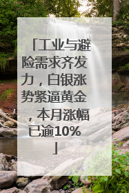 工业与避险需求齐发力，白银涨势紧逼黄金，本月涨幅已逾10%