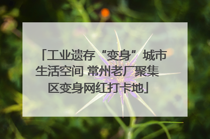 工业遗存“变身”城市生活空间 常州老厂聚集区变身网红打卡地