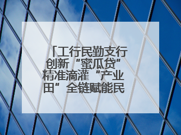 工行民勤支行创新“蜜瓜贷”精准滴灌“产业田”全链赋能民勤乡村振兴