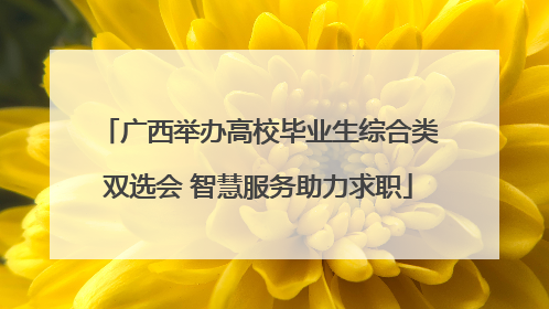 广西举办高校毕业生综合类双选会 智慧服务助力求职