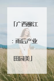 广西柳江：雨后产业田园美