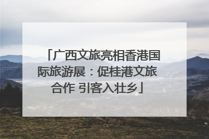 广西文旅亮相香港国际旅游展：促桂港文旅合作 引客入壮乡