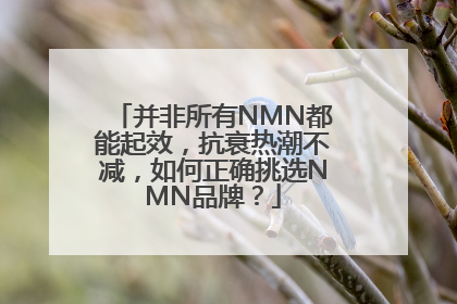 并非所有NMN都能起效，抗衰热潮不减，如何正确挑选NMN品牌？