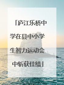 庐江乐桥中学在县中小学生智力运动会中斩获佳绩