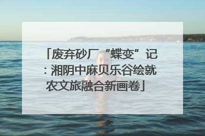 废弃砂厂“蝶变”记：湘阴中麻贝乐谷绘就农文旅融合新画卷