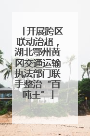 开展跨区联动治超，湖北鄂州黄冈交通运输执法部门联手整治“百吨王”