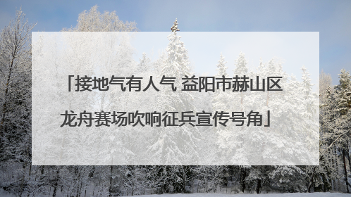 接地气有人气 益阳市赫山区龙舟赛场吹响征兵宣传号角