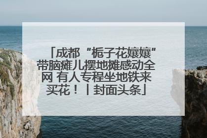 成都“栀子花孃孃”带脑瘫儿摆地摊感动全网 有人专程坐地铁来买花！丨封面头条