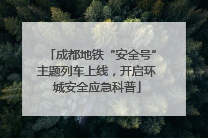 成都地铁“安全号”主题列车上线，开启环城安全应急科普