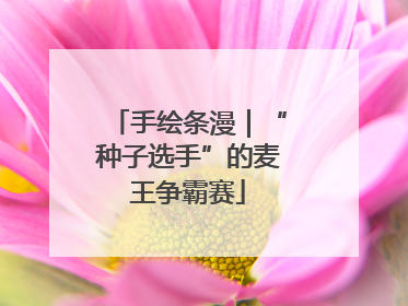 手绘条漫｜“种子选手”的麦王争霸赛