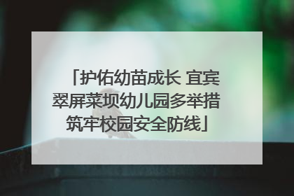 护佑幼苗成长 宜宾翠屏菜坝幼儿园多举措筑牢校园安全防线