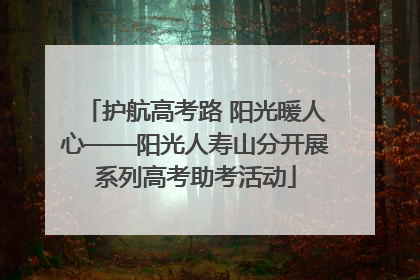 护航高考路 阳光暖人心——阳光人寿山分开展系列高考助考活动