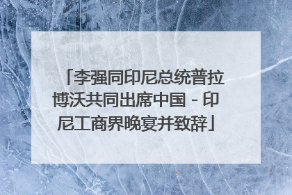 李强同印尼总统普拉博沃共同出席中国－印尼工商界晚宴并致辞