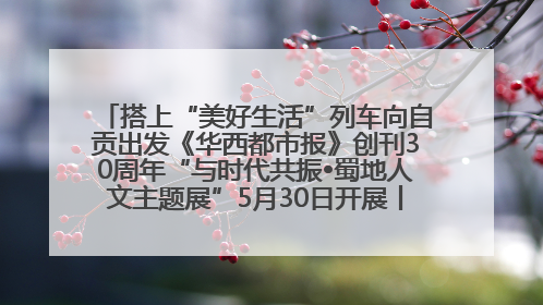 搭上“美好生活”列车向自贡出发《华西都市报》创刊30周年“与时代共振•蜀地人文主题展”5月30日开展丨美好生活有“盐”味
