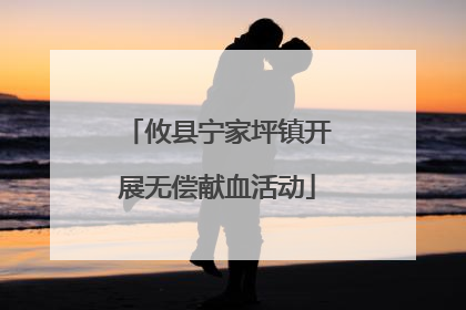 攸县宁家坪镇开展无偿献血活动