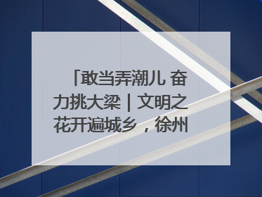 敢当弄潮儿 奋力挑大梁｜文明之花开遍城乡，徐州以昂扬风貌冲刺“万亿之城”