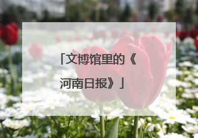 文博馆里的《河南日报》