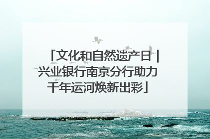文化和自然遗产日｜兴业银行南京分行助力千年运河焕新出彩