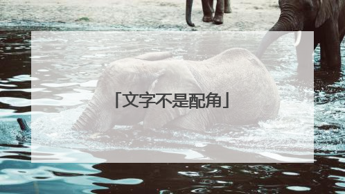 文字不是配角