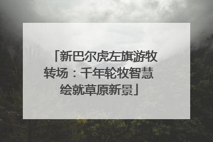 新巴尔虎左旗游牧转场：千年轮牧智慧绘就草原新景