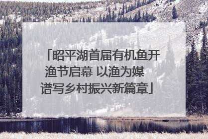 昭平湖首届有机鱼开渔节启幕 以渔为媒 谱写乡村振兴新篇章