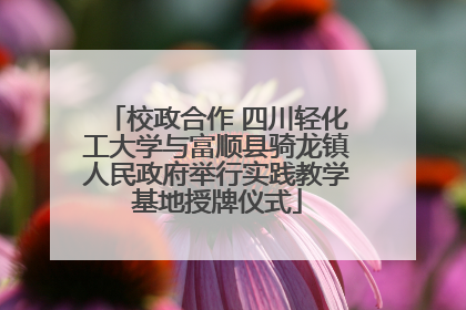 校政合作 四川轻化工大学与富顺县骑龙镇人民政府举行实践教学基地授牌仪式