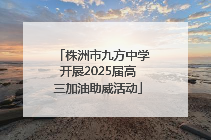 株洲市九方中学开展2025届高三加油助威活动