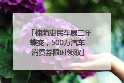 槐荫惠民车展三年蝶变，500万汽车消费券限时领取