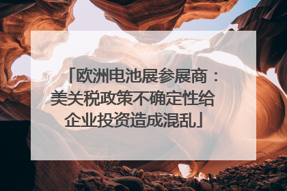 欧洲电池展参展商：美关税政策不确定性给企业投资造成混乱