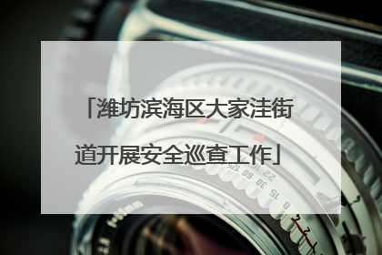 潍坊滨海区大家洼街道开展安全巡查工作