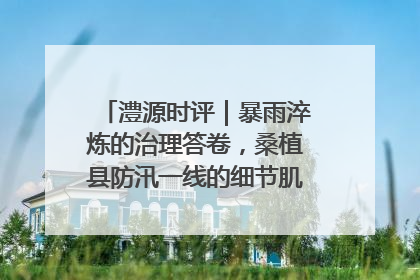 澧源时评｜暴雨淬炼的治理答卷，桑植县防汛一线的细节肌理与体系力量