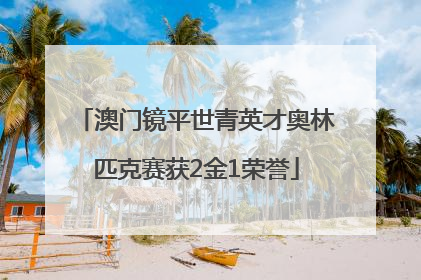 澳门镜平世青英才奥林匹克赛获2金1荣誉