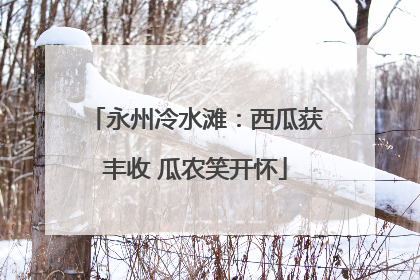 永州冷水滩：西瓜获丰收 瓜农笑开怀