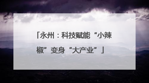 永州：科技赋能“小辣椒”变身“大产业”