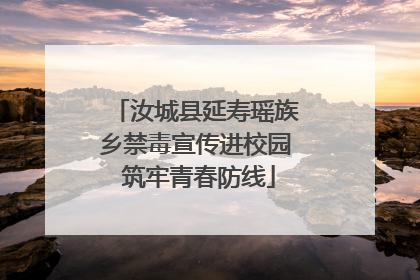 汝城县延寿瑶族乡禁毒宣传进校园 筑牢青春防线