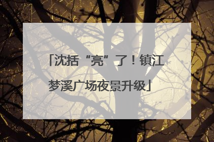 沈括“亮”了！镇江梦溪广场夜景升级