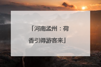 河南孟州：荷香引得游客来