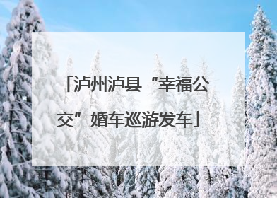 泸州泸县“幸福公交”婚车巡游发车