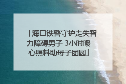 海口铁警守护走失智力障碍男子 3小时暖心照料助母子团圆
