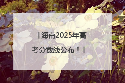海南2025年高考分数线公布！