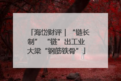 海岱财评｜“链长制” “链”出工业大梁“钢筋铁骨”
