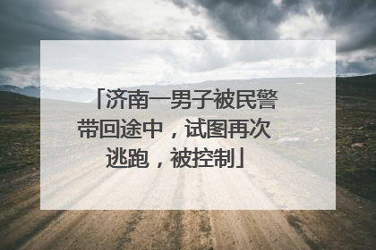 济南一男子被民警带回途中，试图再次逃跑，被控制