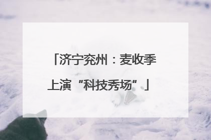 济宁兖州：麦收季上演“科技秀场”