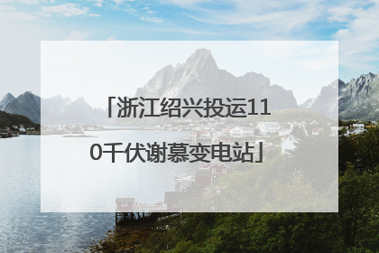 浙江绍兴投运110千伏谢慕变电站