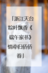 浙江天台粽叶飘香《端午家书》情牵归侨侨眷