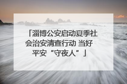 淄博公安启动夏季社会治安清查行动 当好平安“守夜人”