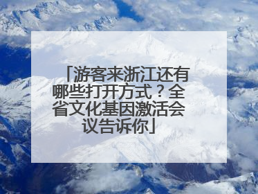 游客来浙江还有哪些打开方式？全省文化基因激活会议告诉你