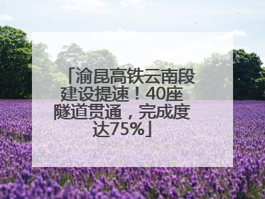 渝昆高铁云南段建设提速！40座隧道贯通，完成度达75%