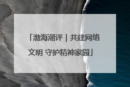 渤海潮评｜共建网络文明 守护精神家园